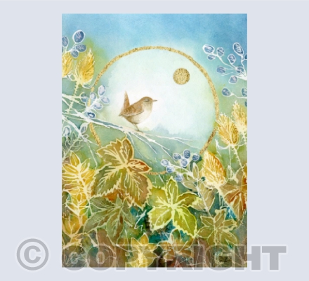 Wren in the seed heads