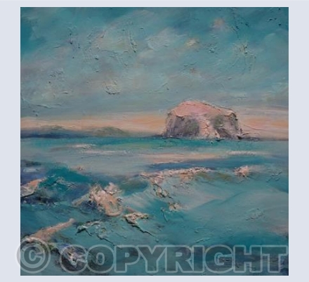 The Bass Rock, windy day