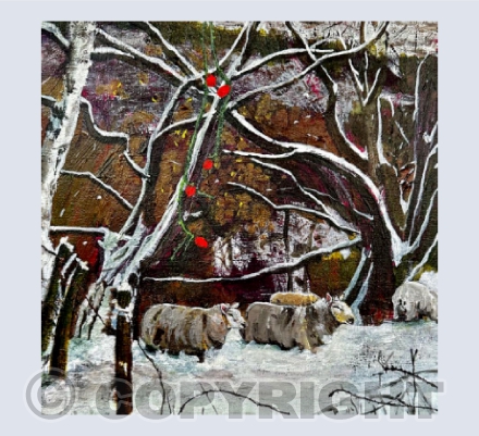 Sheep in the woods near Pen y Gelli, Ceiriog Valley