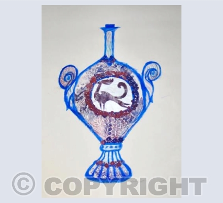 Peacock Vase