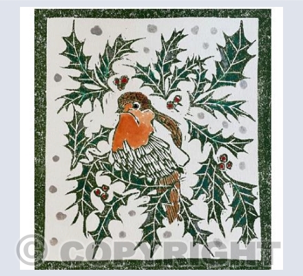 Robin in snow