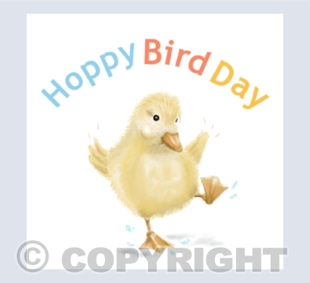 Hoppy Bird Day Birthday Card