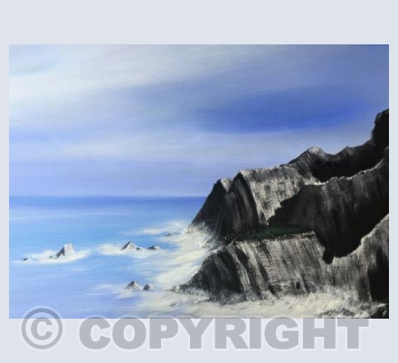 Sunlight on Rocks - Morthoe Devon