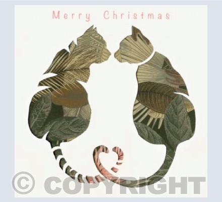 Two Merry Christmas Cats