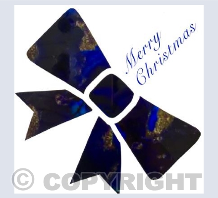 Blue Velvet Christmas Bow