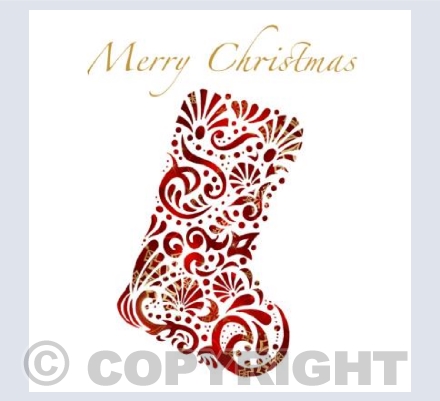 Merry Christmas Stocking Red