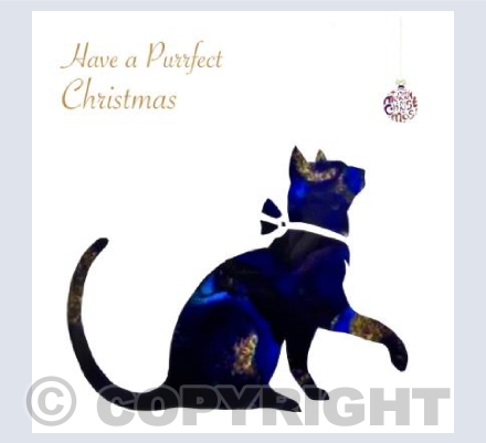 Blue Velvet Cat and Bauble