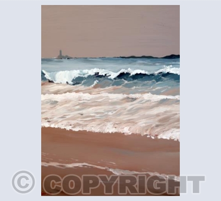 Longships Lighthouse from Sennen (portrait)