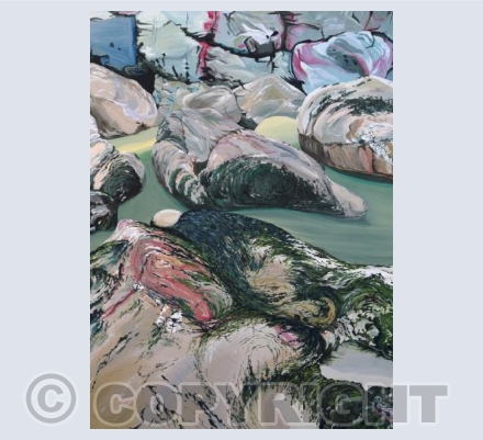 Rock Pool at Chapel Porth (portrait)