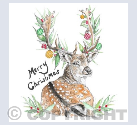 Xmas Deer White