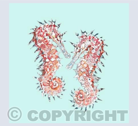 Sea Horses Turq