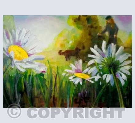 Unnoticed, daisies watch