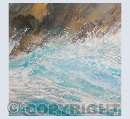 Storm Waves Crashing, Bright Day