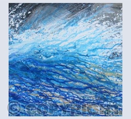 Big Splash on Dark Rocks