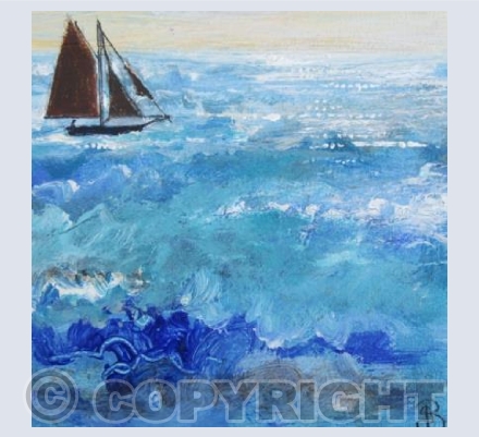 Brown Sailing on a Sparkling sea