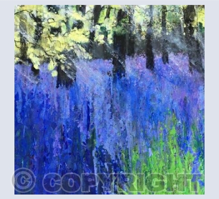 Bright Bluebells, Magenta, Deep Blue