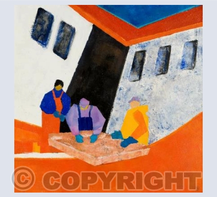 Three Sorting the Shrimp Catch