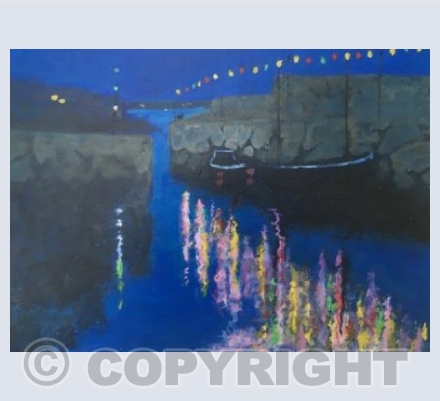 Harbour Reflections, Lights, Mousehole