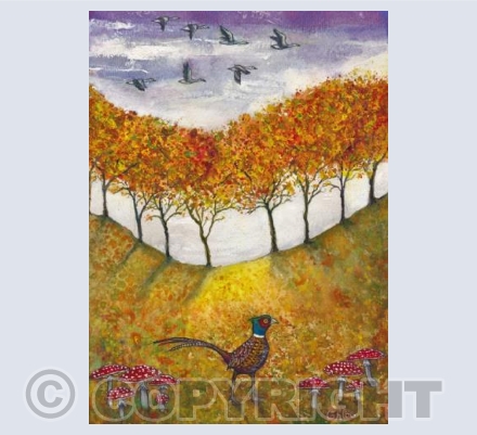 A Pheasant among the Fairy Rings