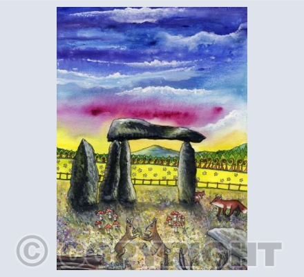 Dancing hares, Pentre Ifan