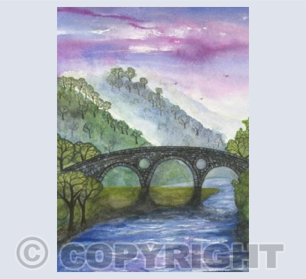 Misty start, Cenarth Falls 
