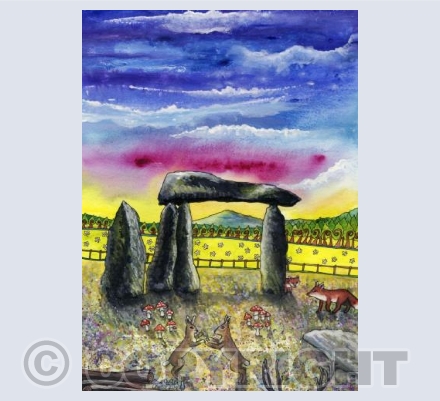 Dancing hares, Pentre Ifan