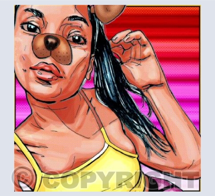 Dog faced girl 01