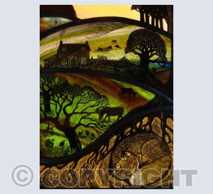 Autumn Sunset at Hill Cottage