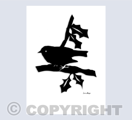 Robin on Holly Branch