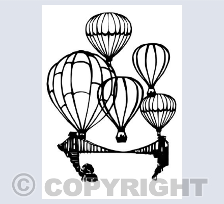 Balloons Floating over Clifton Suspension Bridge 
