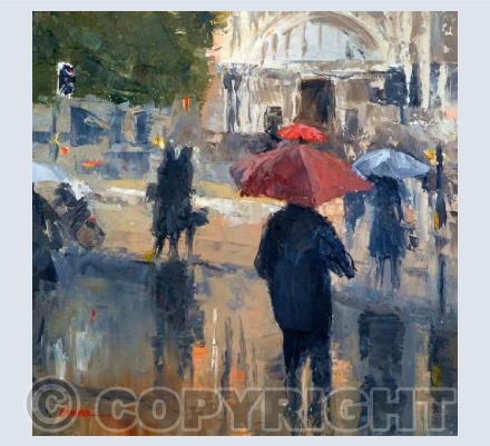 Red Umbrellas