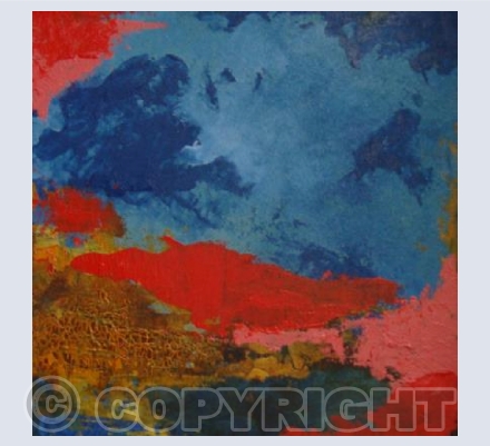 Blue and red rudder
