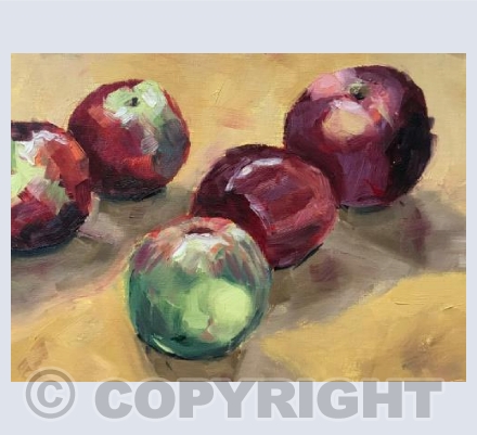 Rosy red apples