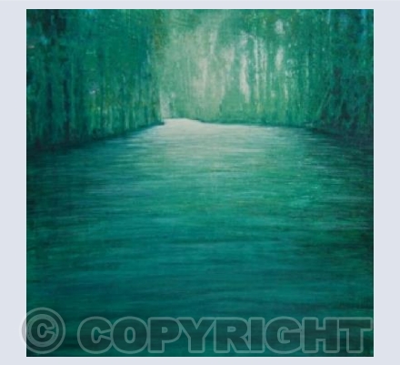 along the river