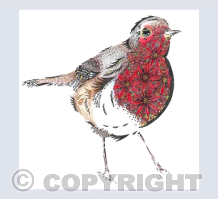 Poinsettia Robin