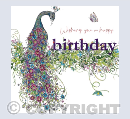 Botanical Peacock Birthday