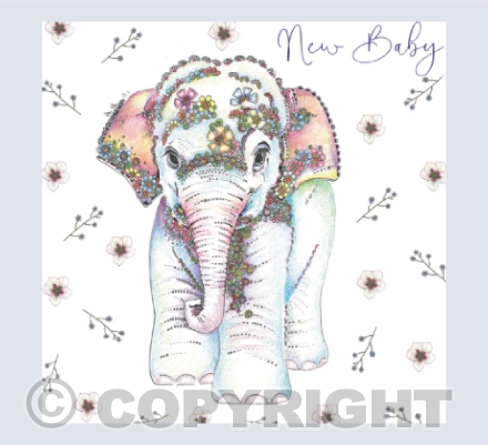 Baby Elephant Floral