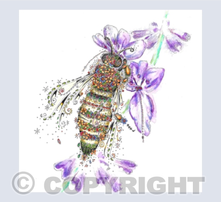 Honey Bee and Lavender
