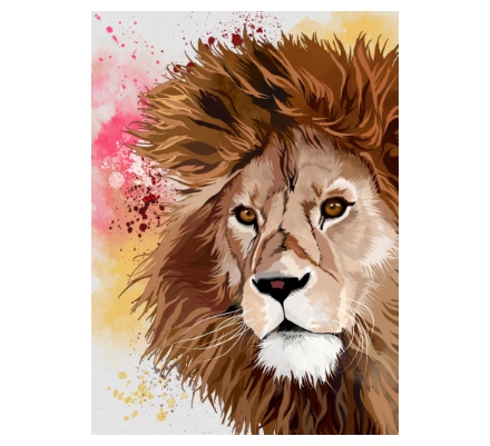 Lion digital - Brave and fearless soul