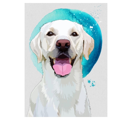 White labrador digital - Pleased to see you