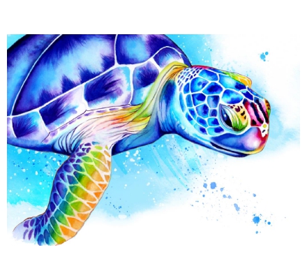 Turtle watercolour new - Time for a sea change II