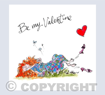 Loved up lady - Be my Valentine"
