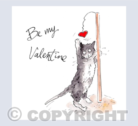 Cat with heart toy - Be my Valentine