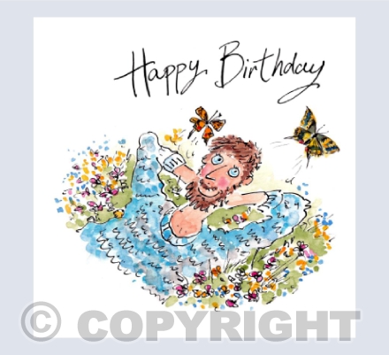 Relaxing with butterflies - Happy birthday