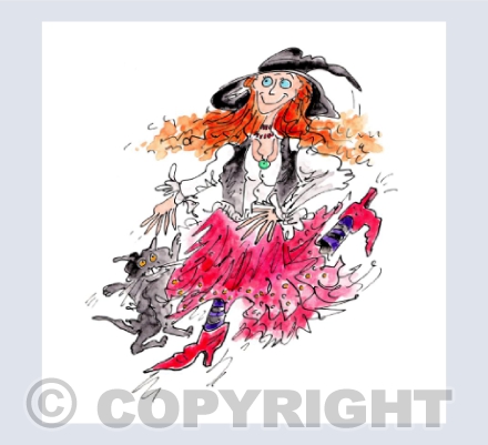 Witchy in red boots - Glastonbury Town