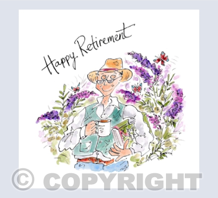 Man, book, garden - Retirement