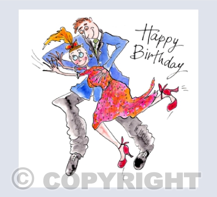 Couple dancing - Happy Birthday