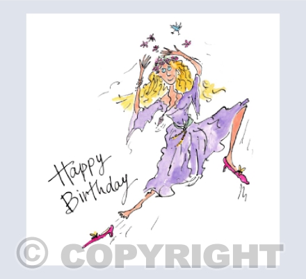 Goddess leaping - Happy Birthday