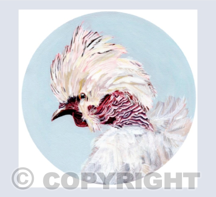 Punk Chicken on Blue