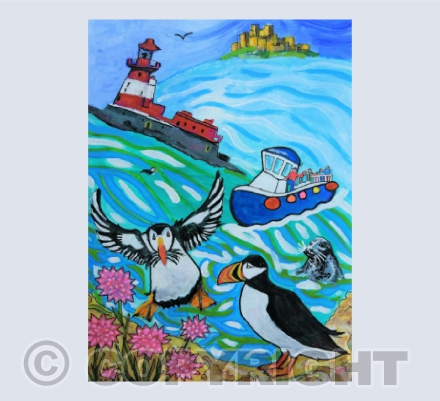 Puffins at the Farne Islands